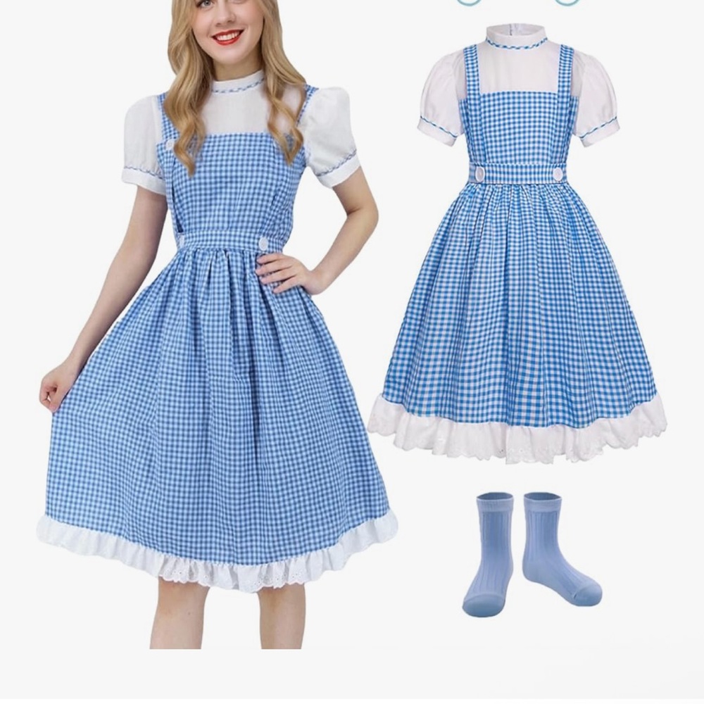 Blue Gingham Dress with White Accents (Wizard of Oz Dorothy)